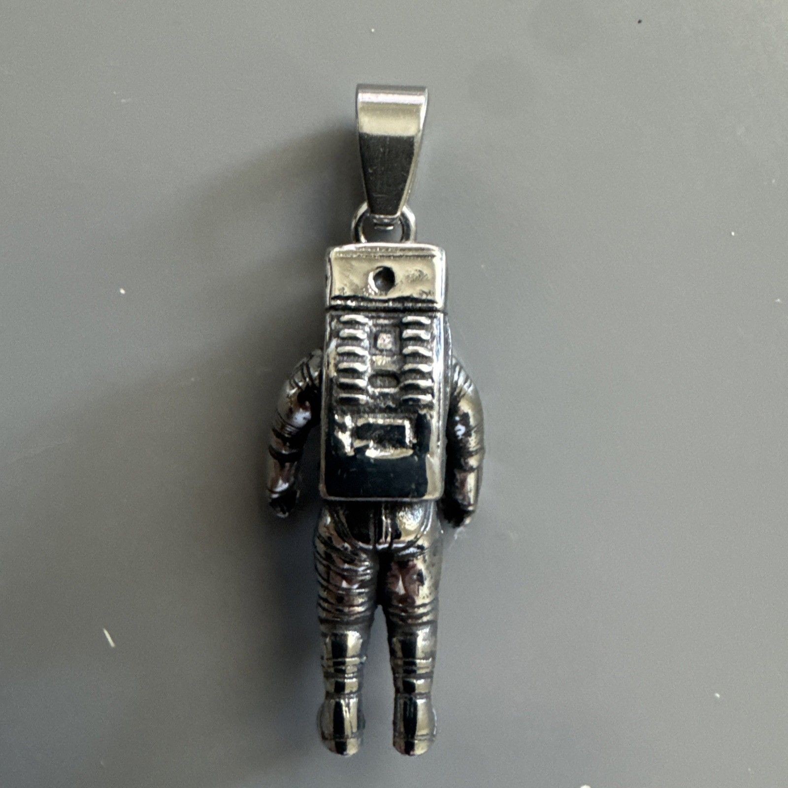 Astronaut Stainless Steel Pendant 24 Inch Chain Space Meteor Trendy Gift Galazy