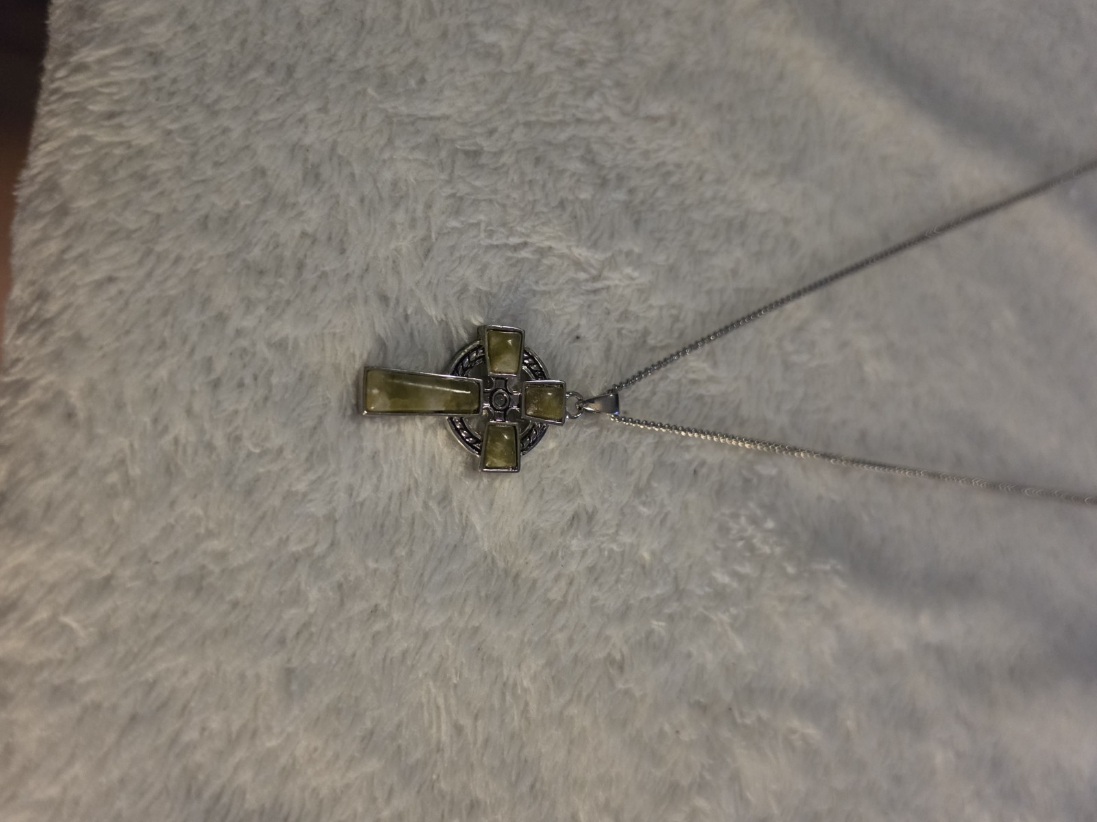 Solvaro Silver Tone Cross Pendant Chain Necklace Metal Adjustable Lobster Clasp