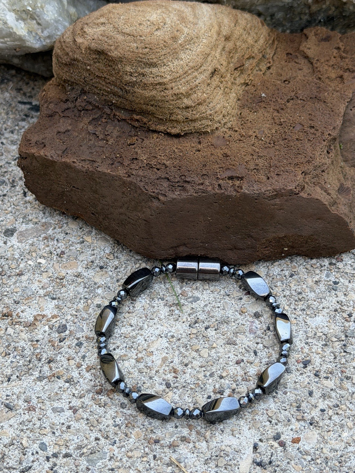 3x Power 100% Black Magnetic Hematite Anklet Necklace Bracelet 1 Row