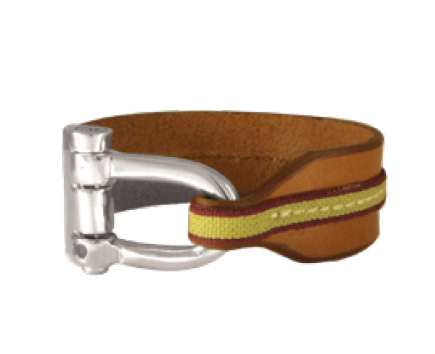 CXC Jewelry bracelet Tan Italian leather plated silver made in Spain