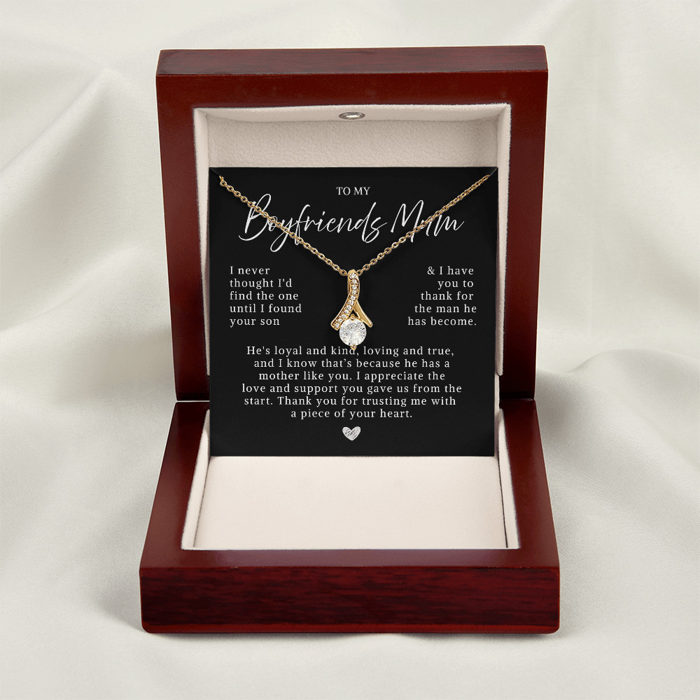 To My boyfriend’s mum linked hearts necklace mother’s day wedding birthday gift