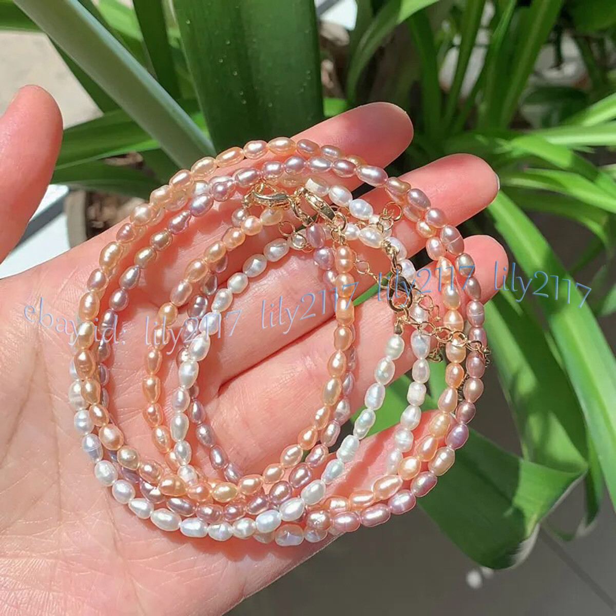 Small 4-5mm Real Natural Multicolor Freshwater Baroque Pearl Necklace 14-48 inch