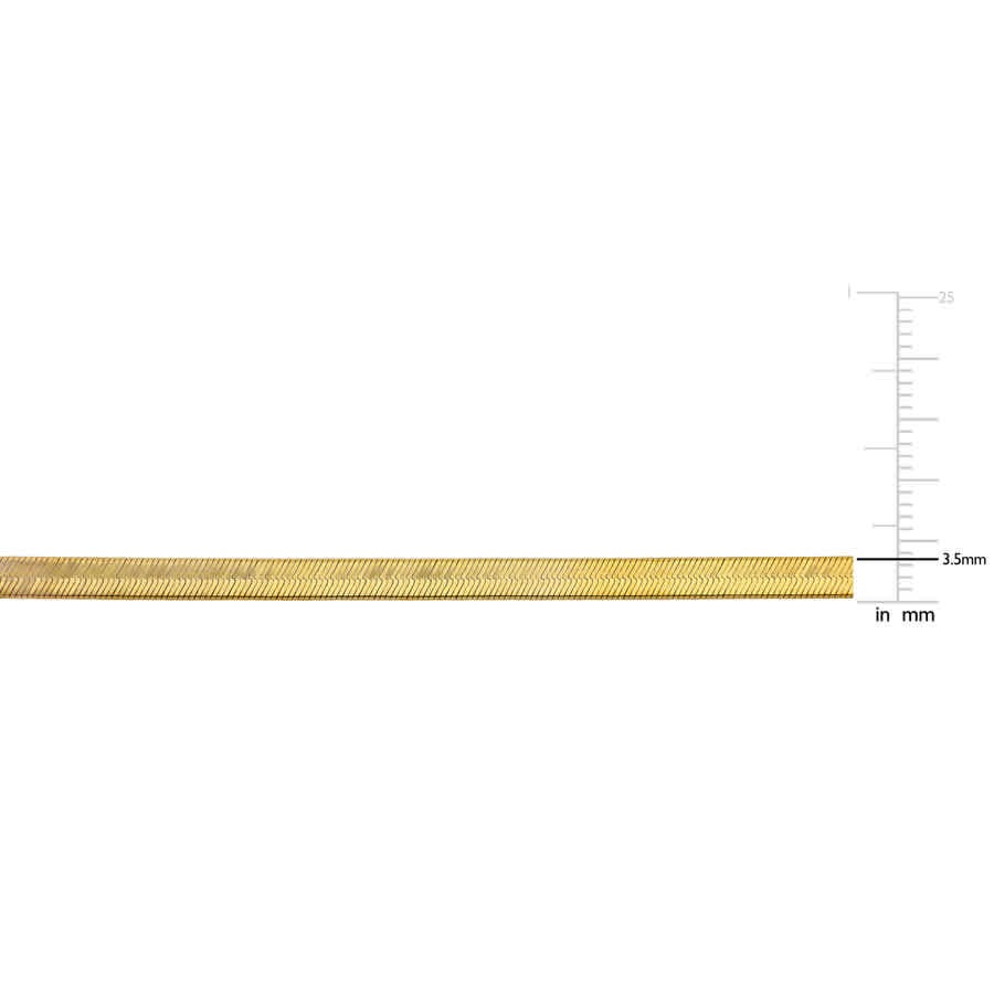 AMOUR 3.5mm Flex Herringbone Chain Necklace In 10K Yellow Gold, 16 In