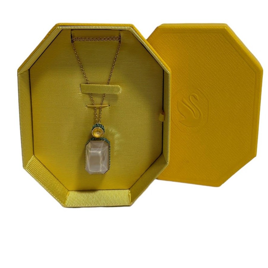 Swarovski Orbita necklace Octagon cut, Multicolored, Gold-tone plated