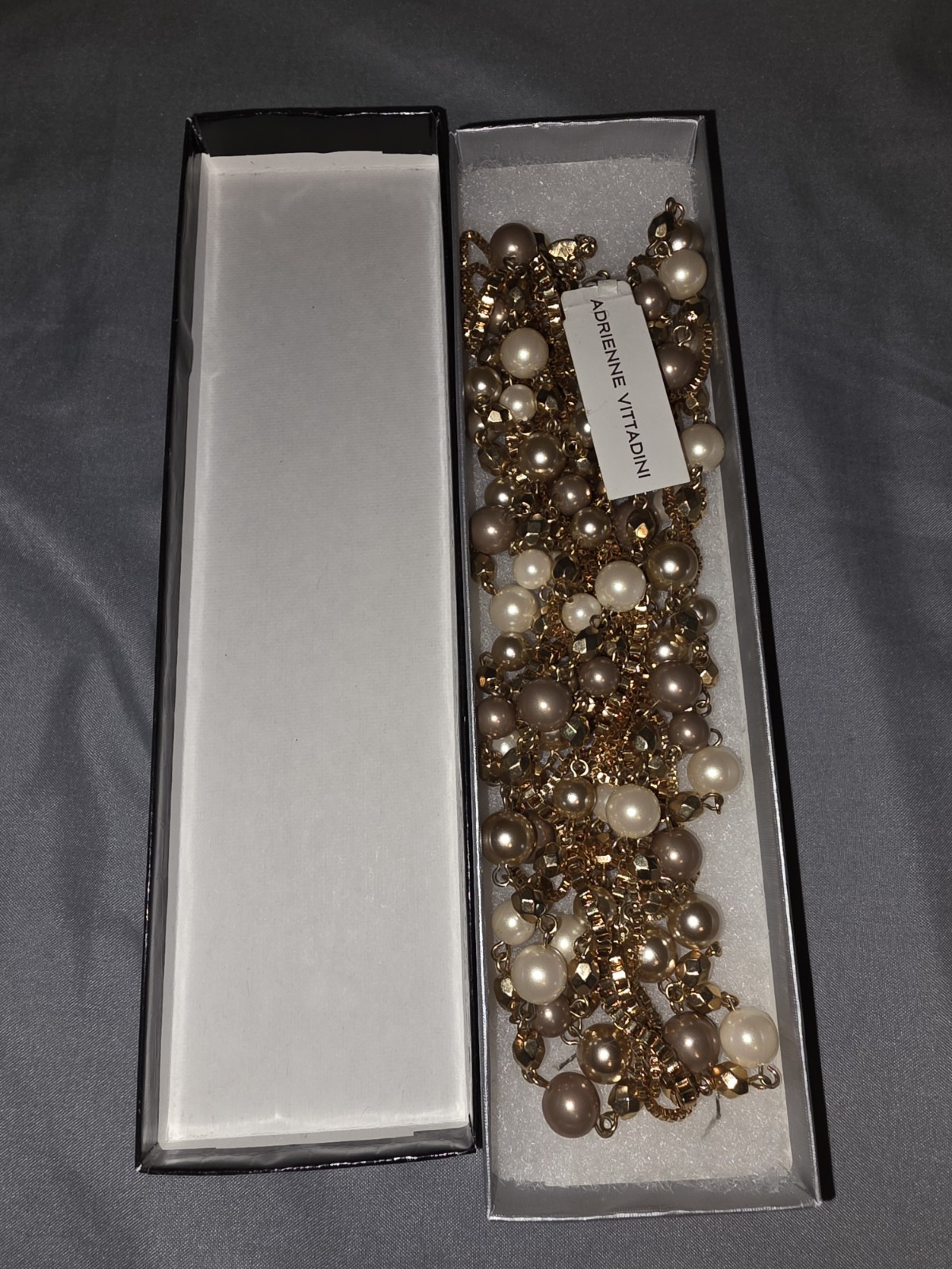 Adrienne Vittadini multi-strand layered statement necklace NWT