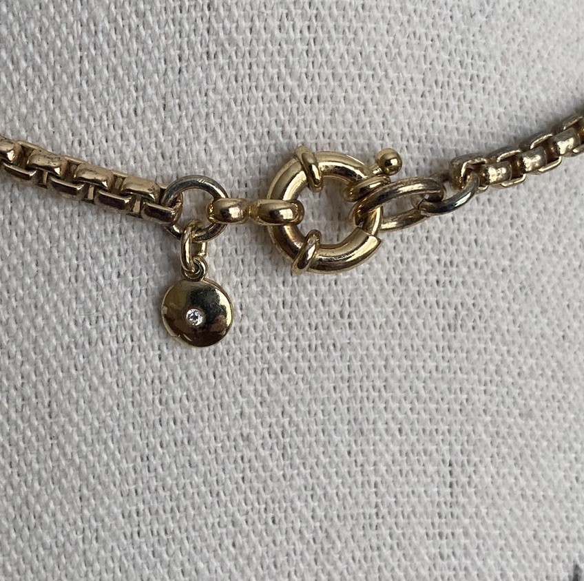J Crew Gold Tone Lariat Boxed Chain Double Tassel Necklace Flapper style Vintage