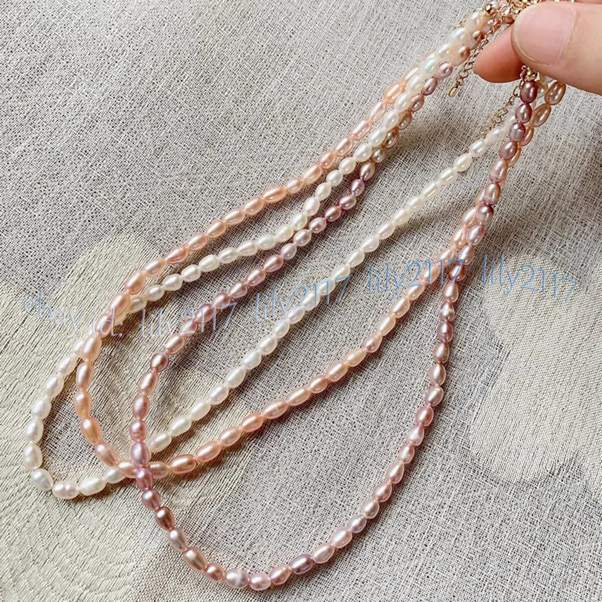 Small 4-5mm Real Natural Multicolor Freshwater Baroque Pearl Necklace 14-48 inch