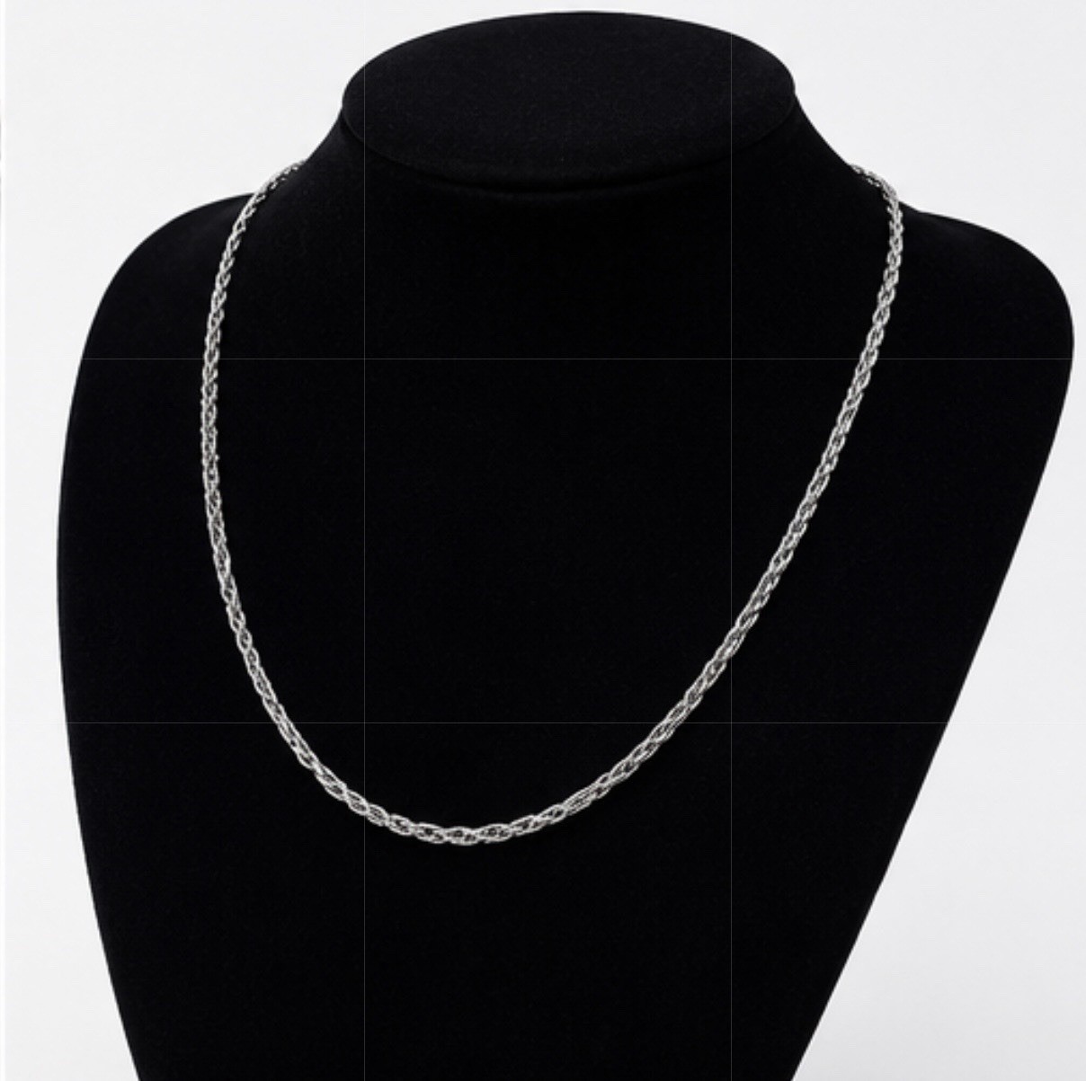 Stainless Steel Rope Chain Necklace – Classic Unisex Design