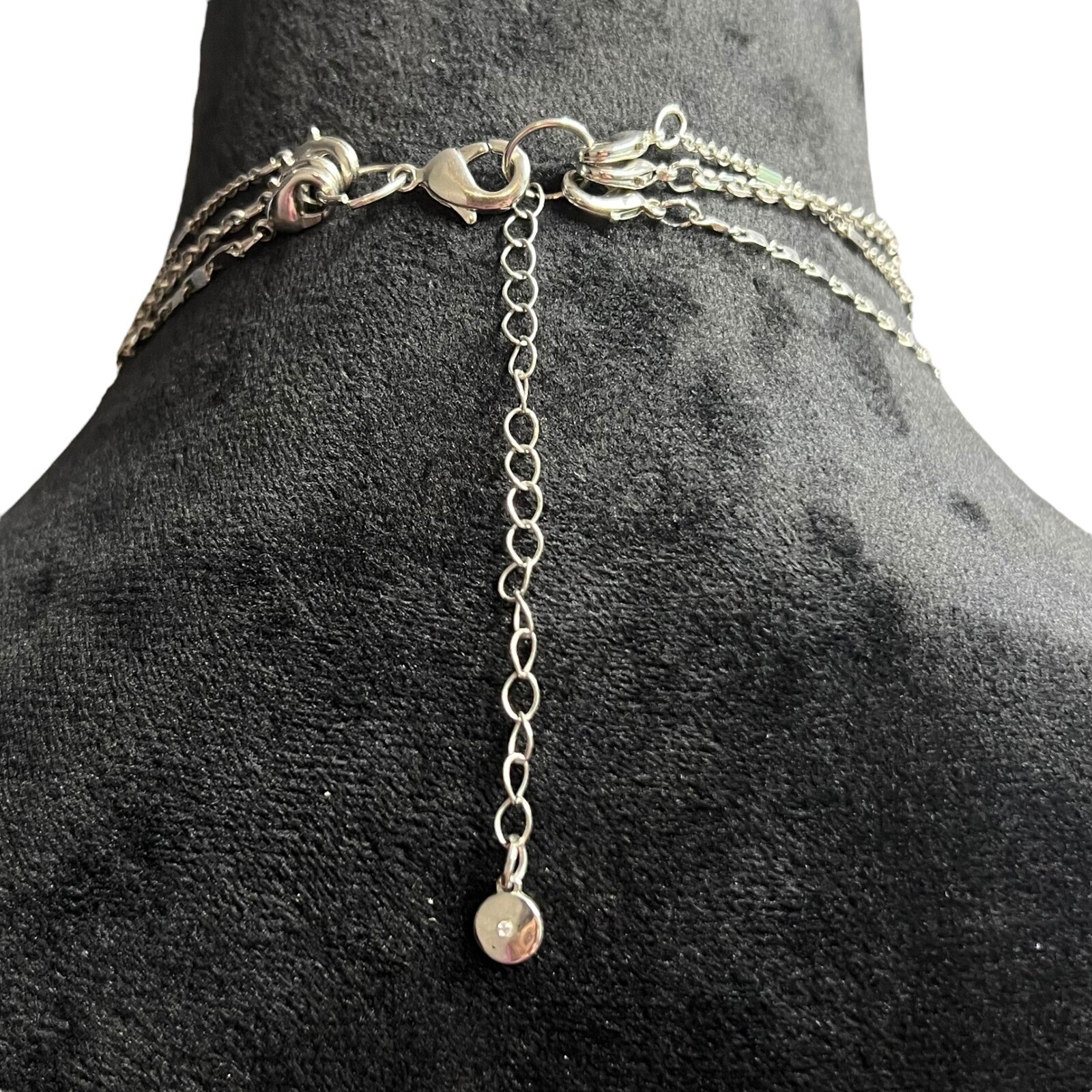 VERONESE Layered Necklace Silver Tone Baroque Pearl Pendant Tassel Chain Women