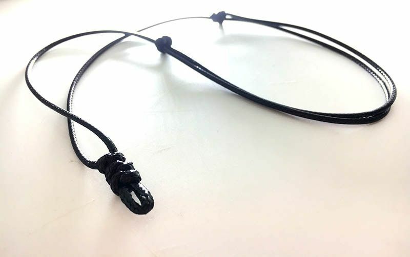 Necklace Black Leather Rope Lucky Adjustable Rope Chain Collar Diy Pendant