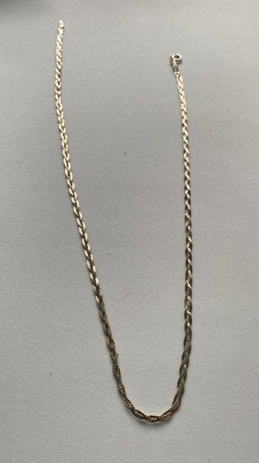 Vintage Italy 925 Sterling Silver Braided Twist Chain Necklace