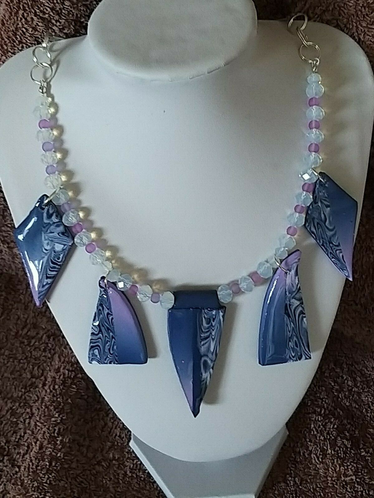 This Lilac and purple Necklace is a one off exclusive to the buyer 