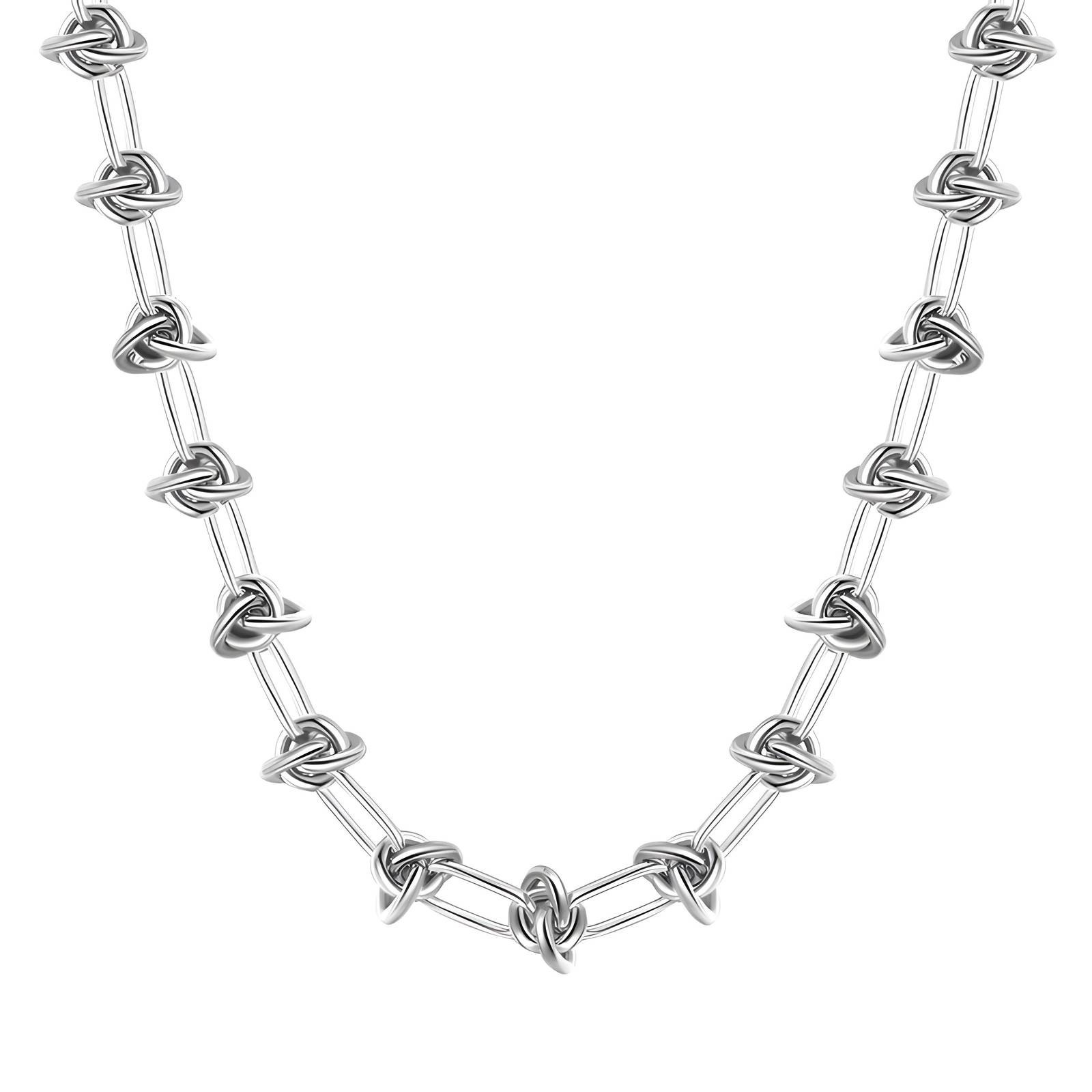 Knotted Love Necklace Waterproof Stainless Steel 18 Inch New