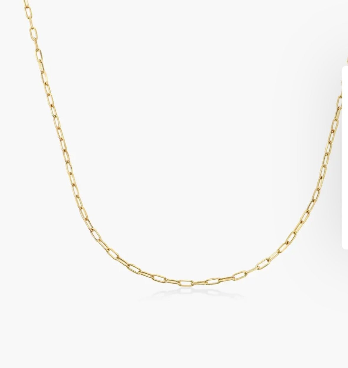 Dainty paper clip chain necklace Waterproof Gold chain Necklace Pretty layering