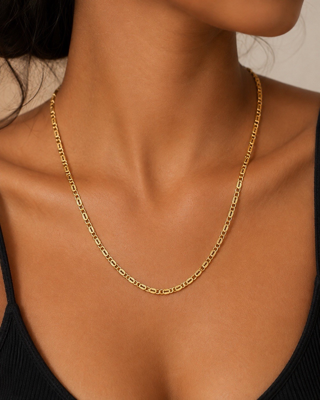 14K Gold Filled Box Chain Necklace Lobster Clasp. 20”. Unisex