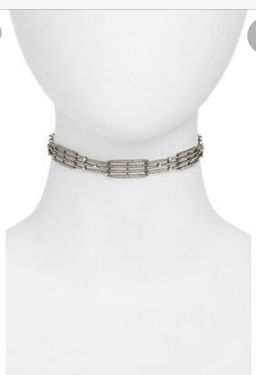 NWT NADRI CHOKER NECKLACE Rhodium Pave Cubic Zirconia ,See Description And Pics