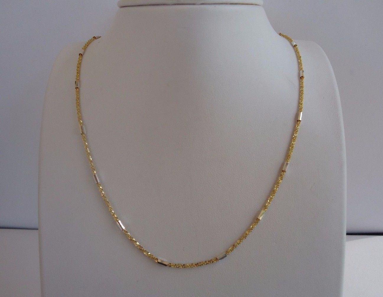 925 STERLING SILVER/ YELLOW GOLD OVERLAY DESIGNER CHAIN/ MADE IN ITALY