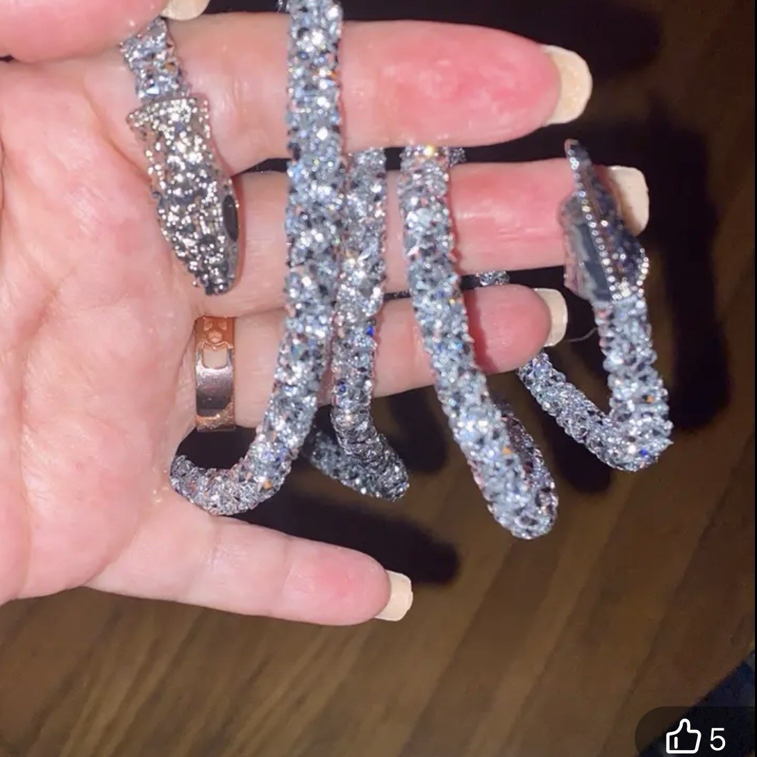 Sparkling Snake Necklace Bendable Silver Bling Statement Open Choker NEW S1 ￼