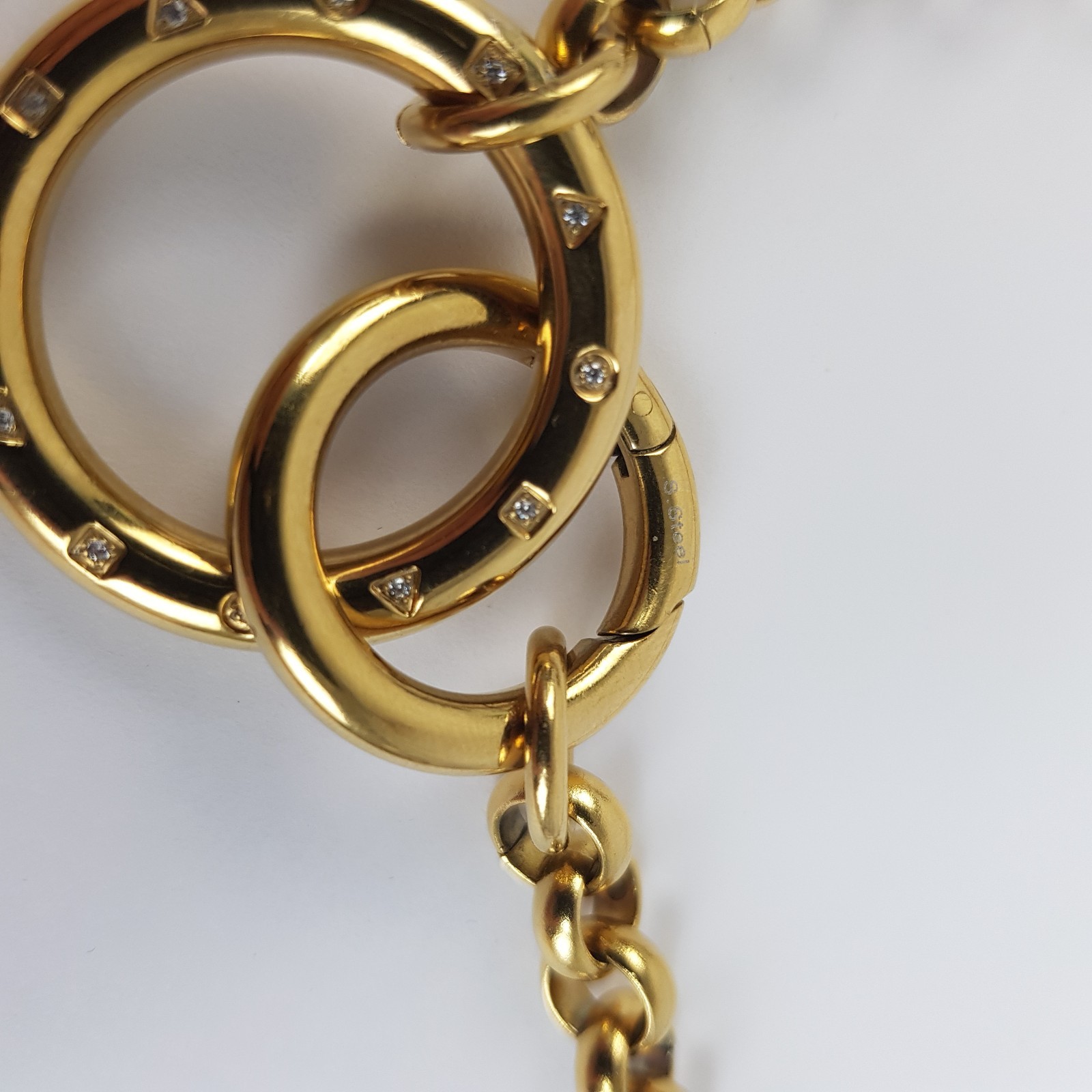 Nomination Infinito Yellow Gold PVD Stainless Steel Necklace with CZ 46cm