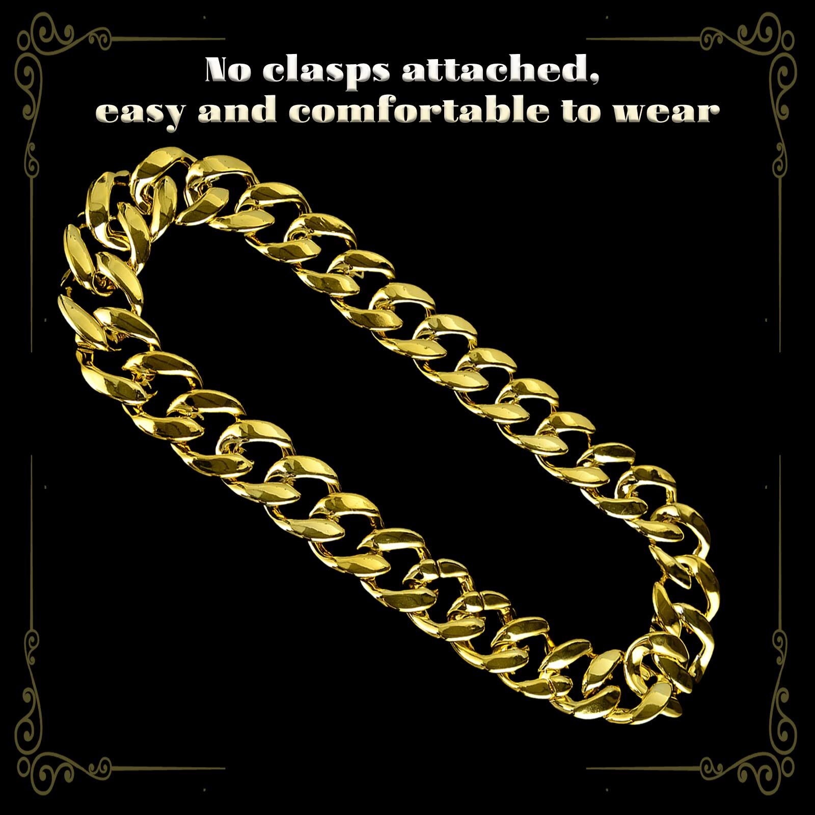 36 Big Chunky Necklace Fake Gold Chain MenS hip hop rapper chain fake gold