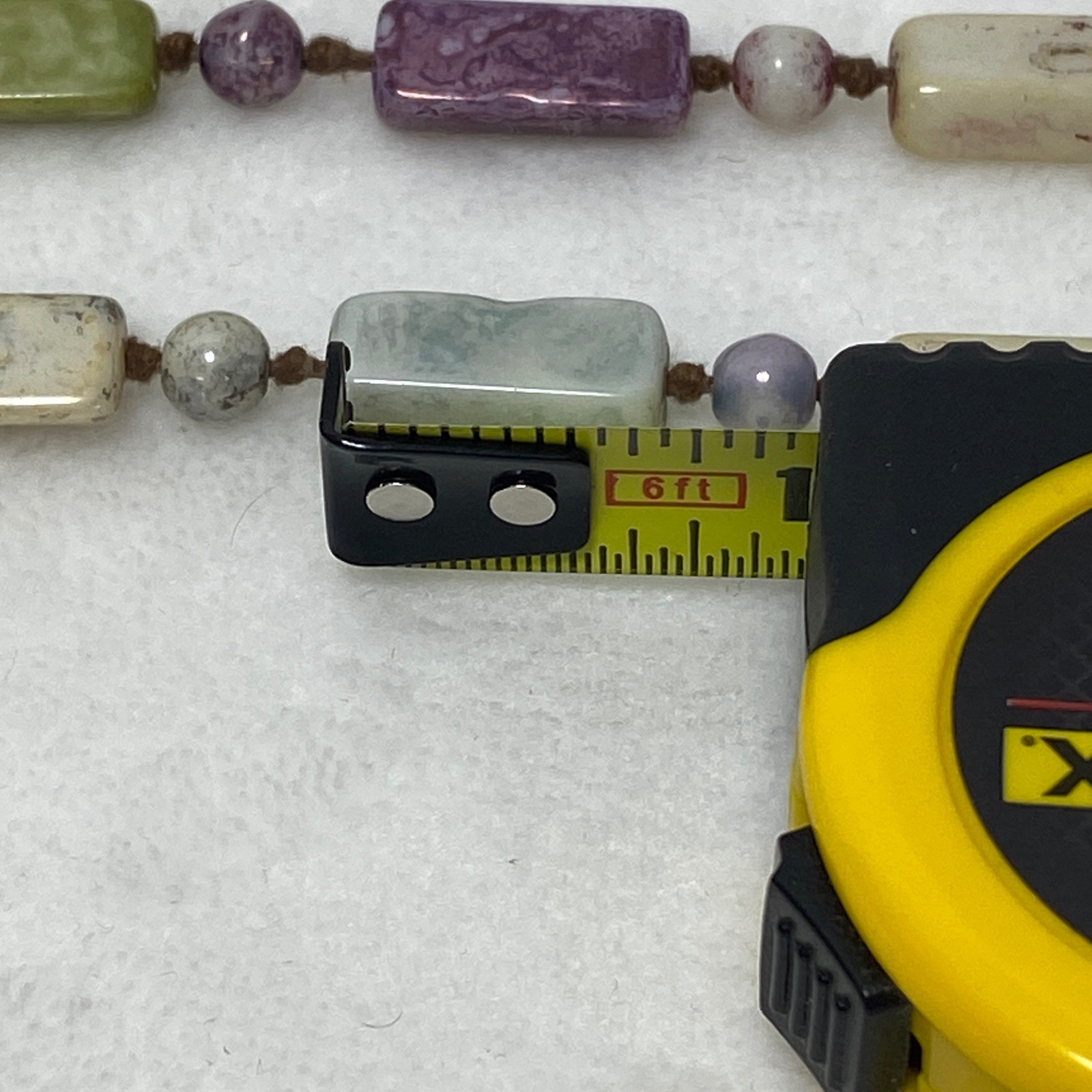 VTG Scottish Multi-Colored Stone Beaded Necklace Gemstone Statement Chunky