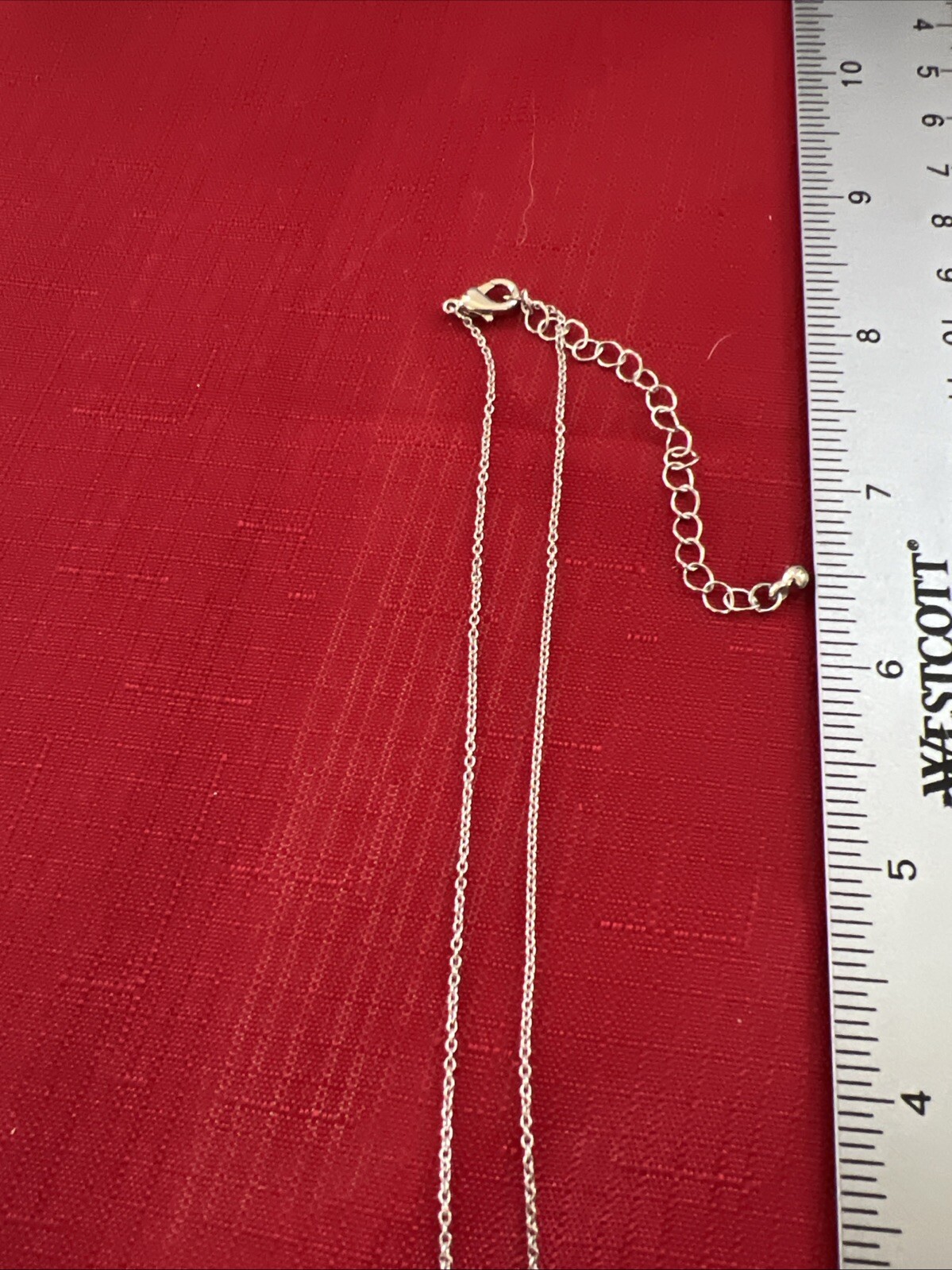 SILVER TONE INITIAL LETTER B RHINESTONES PENDANT NECKLACE NICKEL-FREE ADJUSTABLE