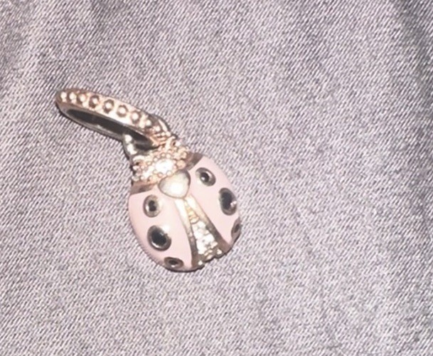 AUTHENTIC PANDORA PINK LADYBIRD PENDANT #387909EN160