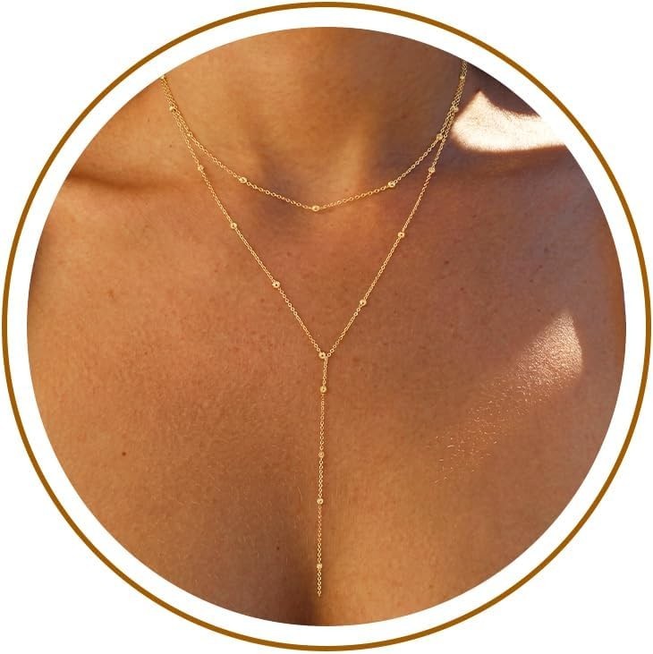 Gorgeous Y-Shaped Gold Lariat Necklace – Ideal Gift for Special Occasions
