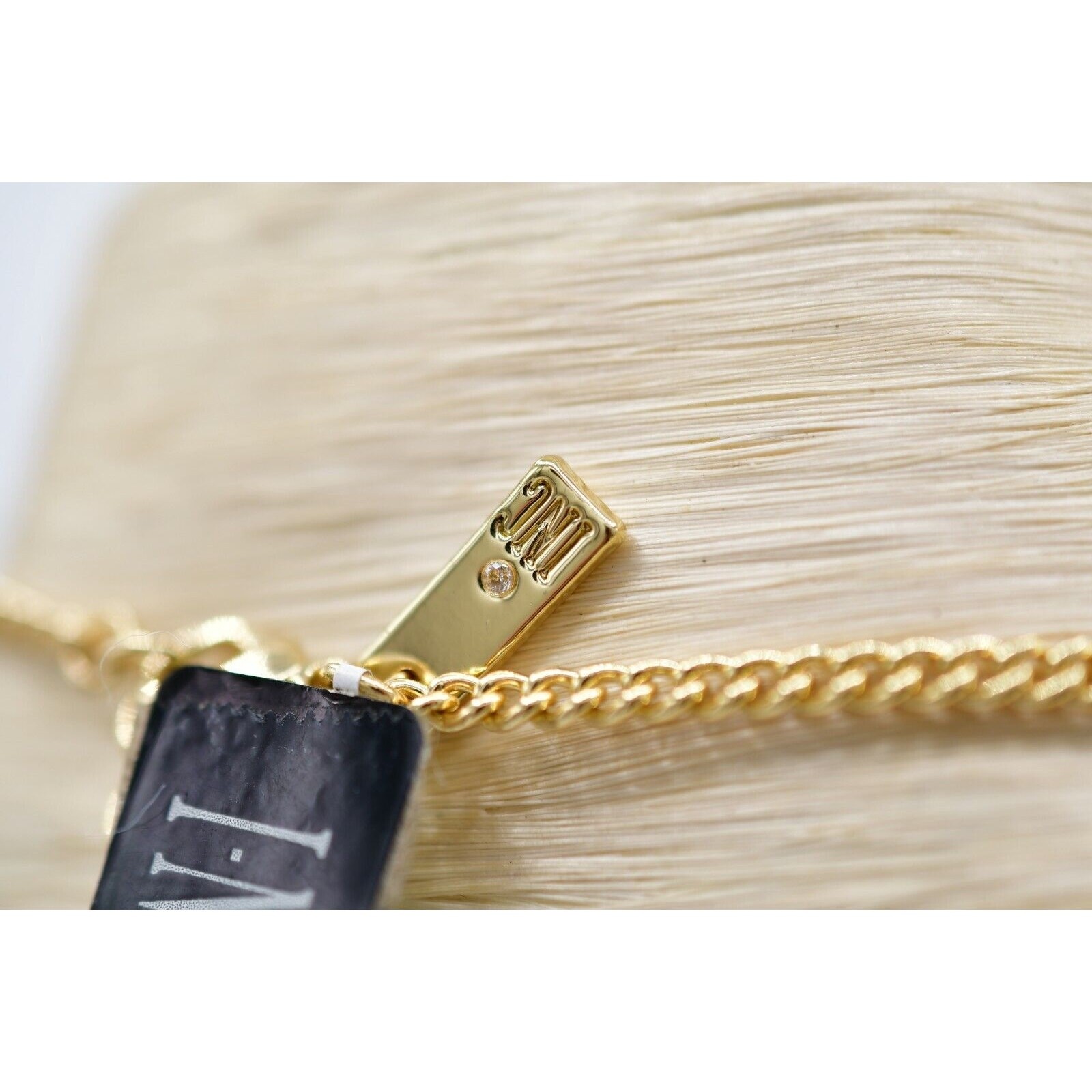 INC NWT Long Statement Necklace Layered Chain Tassel Gunmetal Crystal Gold BinL