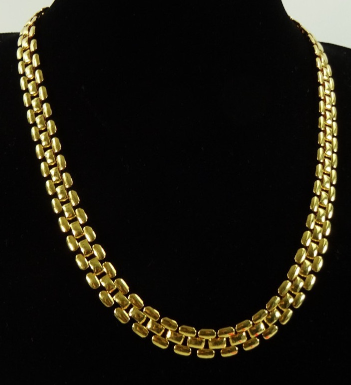 Vintage Panther Chain Necklace Goldtone Variable Lengths 18in and 25in
