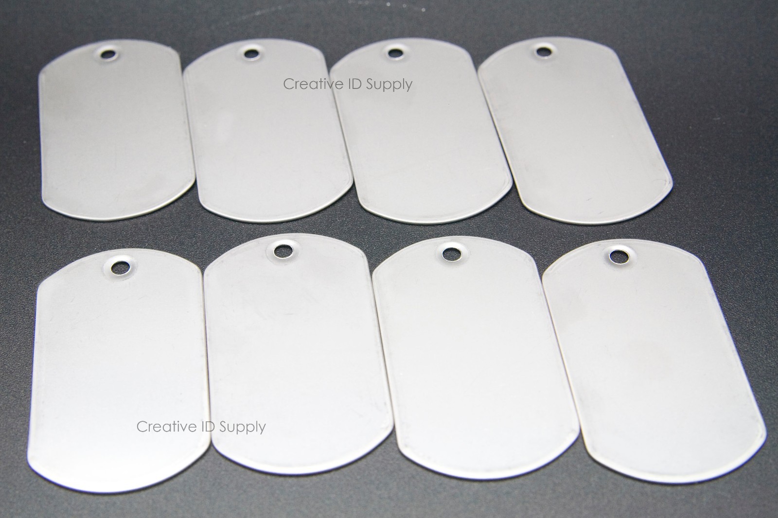 200 pcs BLANK STAINLESS STEEL DOG TAGS SHINY/MATTE MILITARY BALL CHAIN NECKLACES