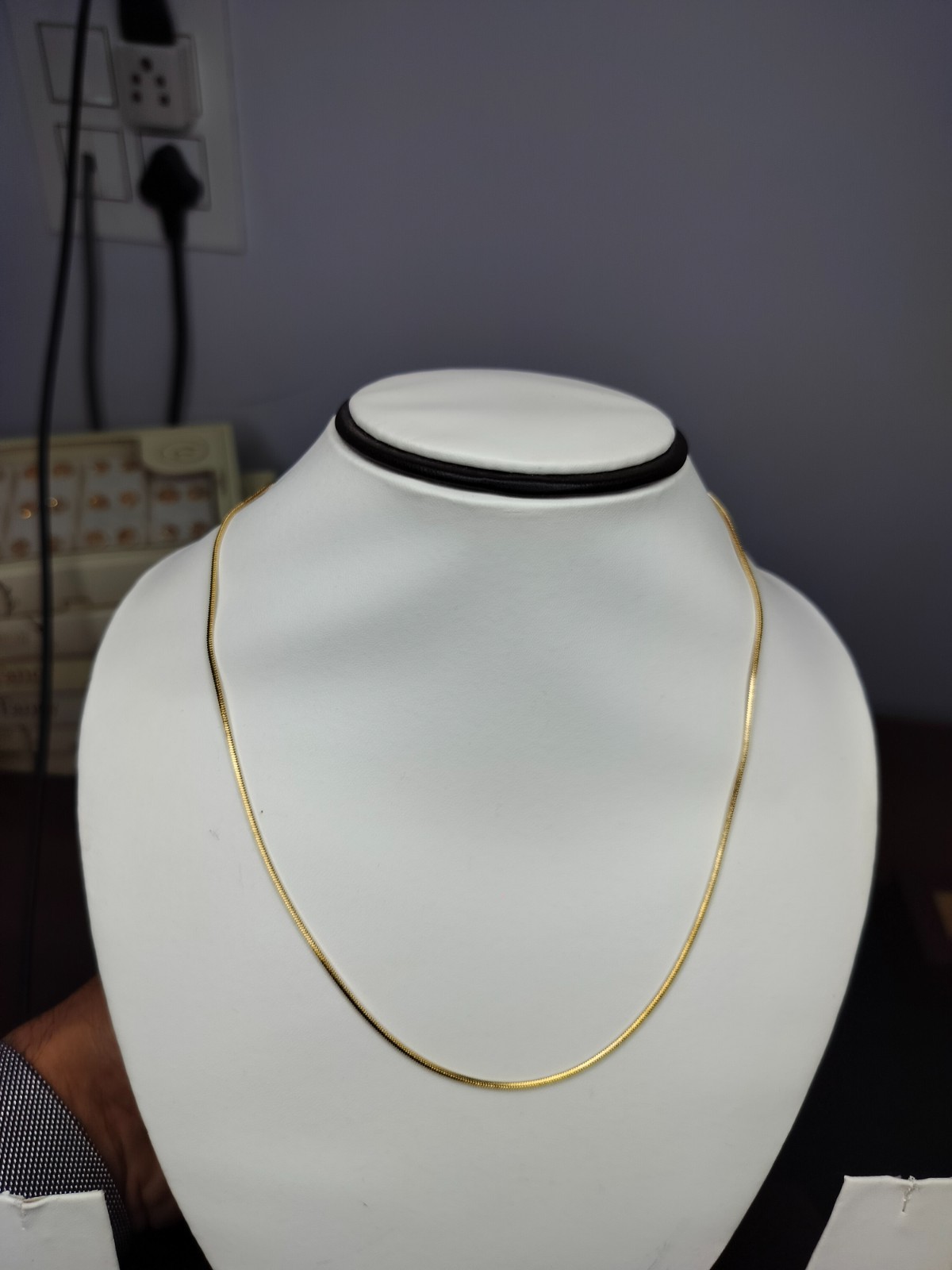18kt Yellow Gold Plated Snake Chain Necklace 18 inch for women