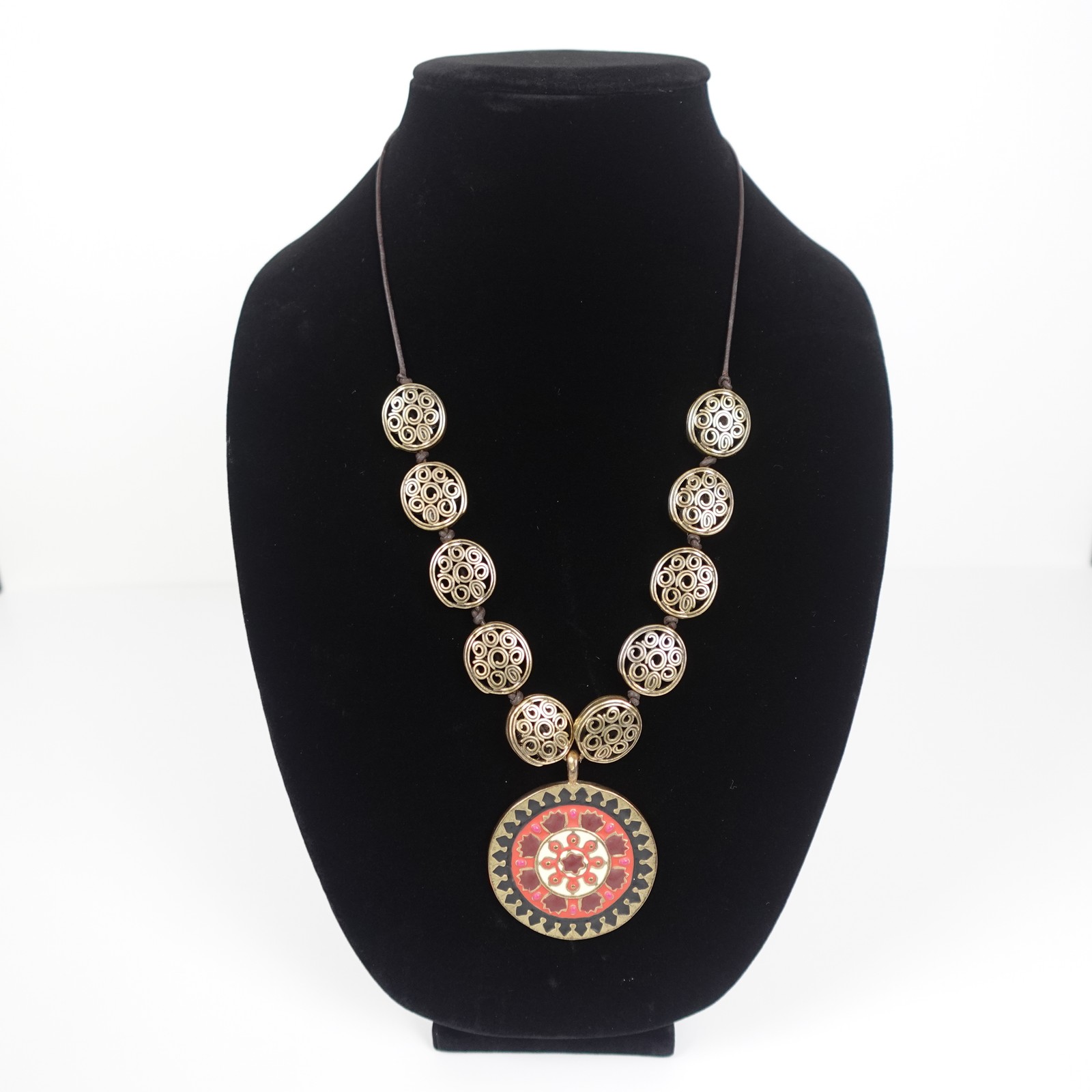 Lucky Brand Bohemian Large Pendant Statement Necklace