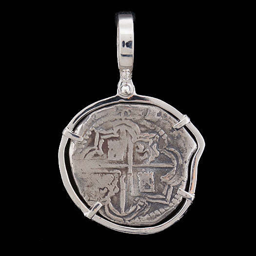 Atocha Sunken Treasure Jewelry – Odd Shape 2 Reale Silver Coin Pendant