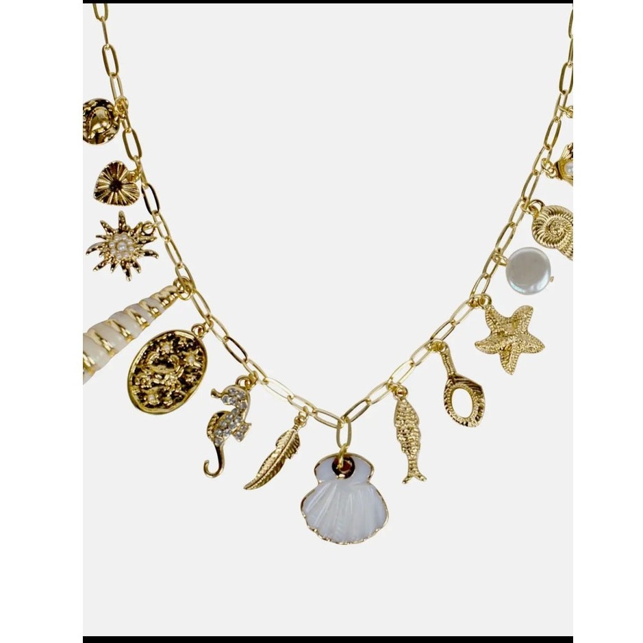 Beach Mode Sunset Treasure Charm Necklace