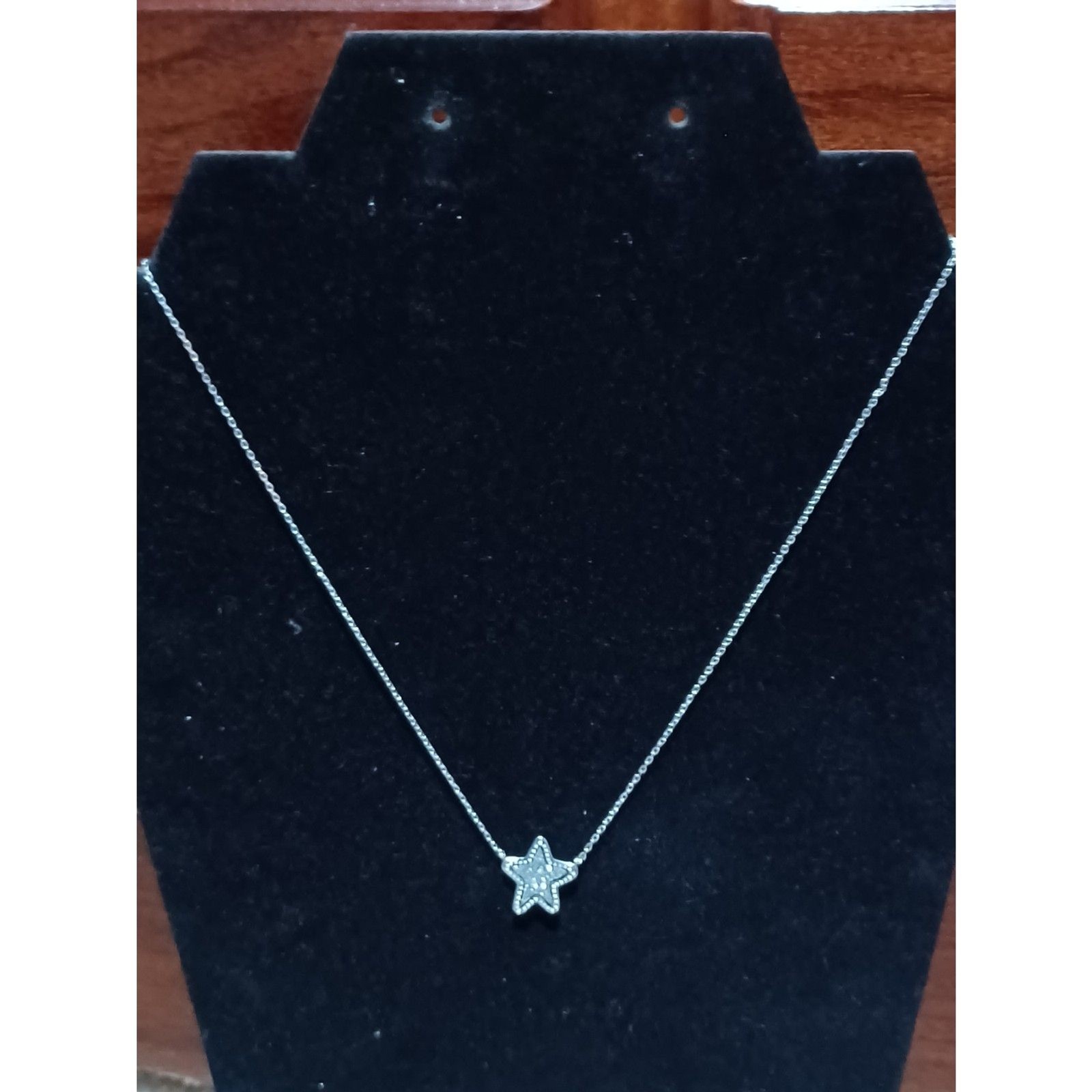 KENDRA SCOTT Jae Star Silver Pendant Necklace in Platinum Drusy, 16″