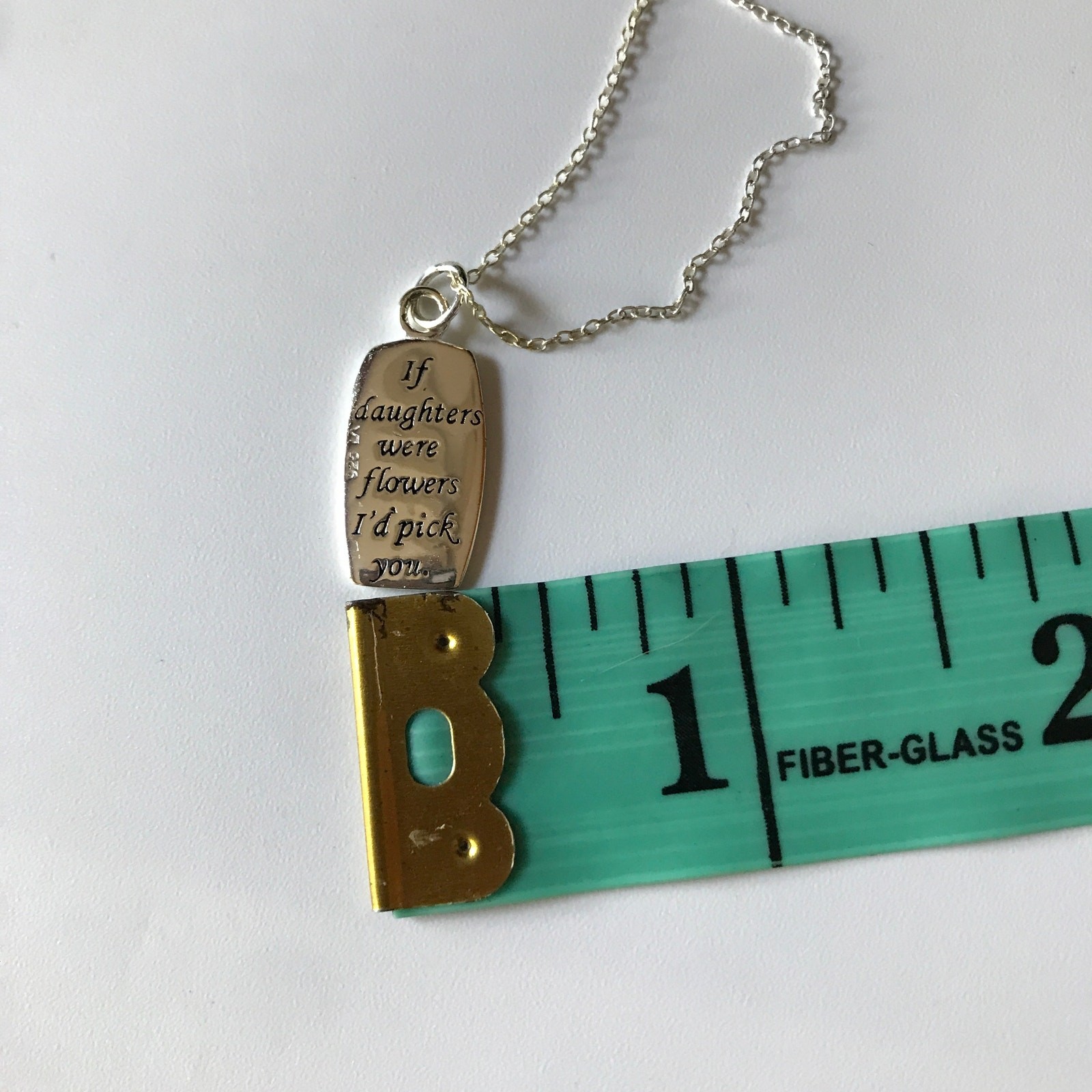 S925 Italy stamped “If daughters were flowers I’d pick you” mother’s necklace