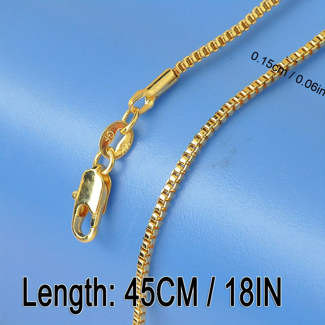 18K Golden Plated Neck Chain Supplies Pendant Necklace Jewelry 18 Inch Gift New