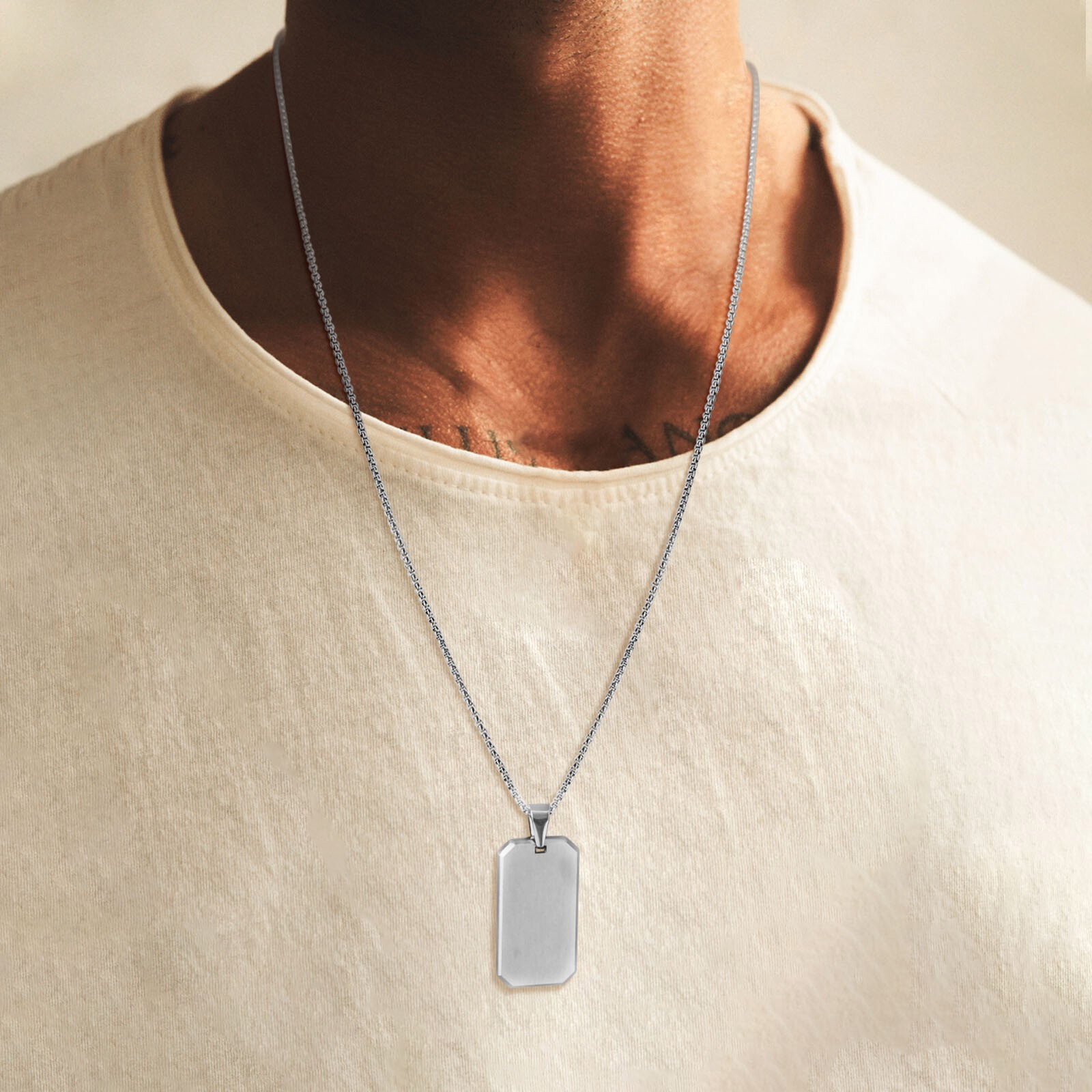 Stainless Steel Brother Tag Necklaces Chain Free Custom Graduation Classic Gift