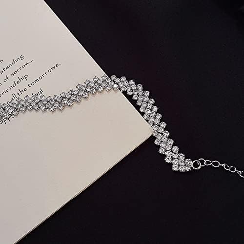 Elegant Choker Necklace with Sparkling Rhinestones – Ideal for Special Occasions