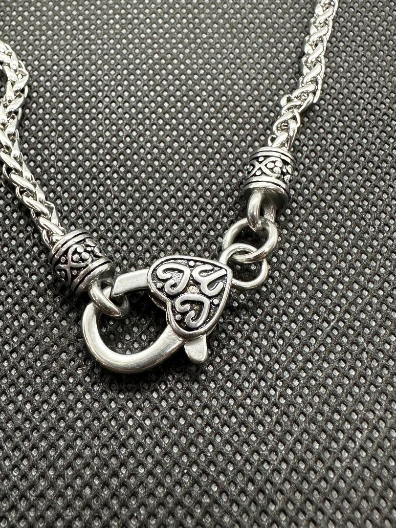 4mm 19 Inch Foxtail Chain with Designer Lobster Claw ClaspB12