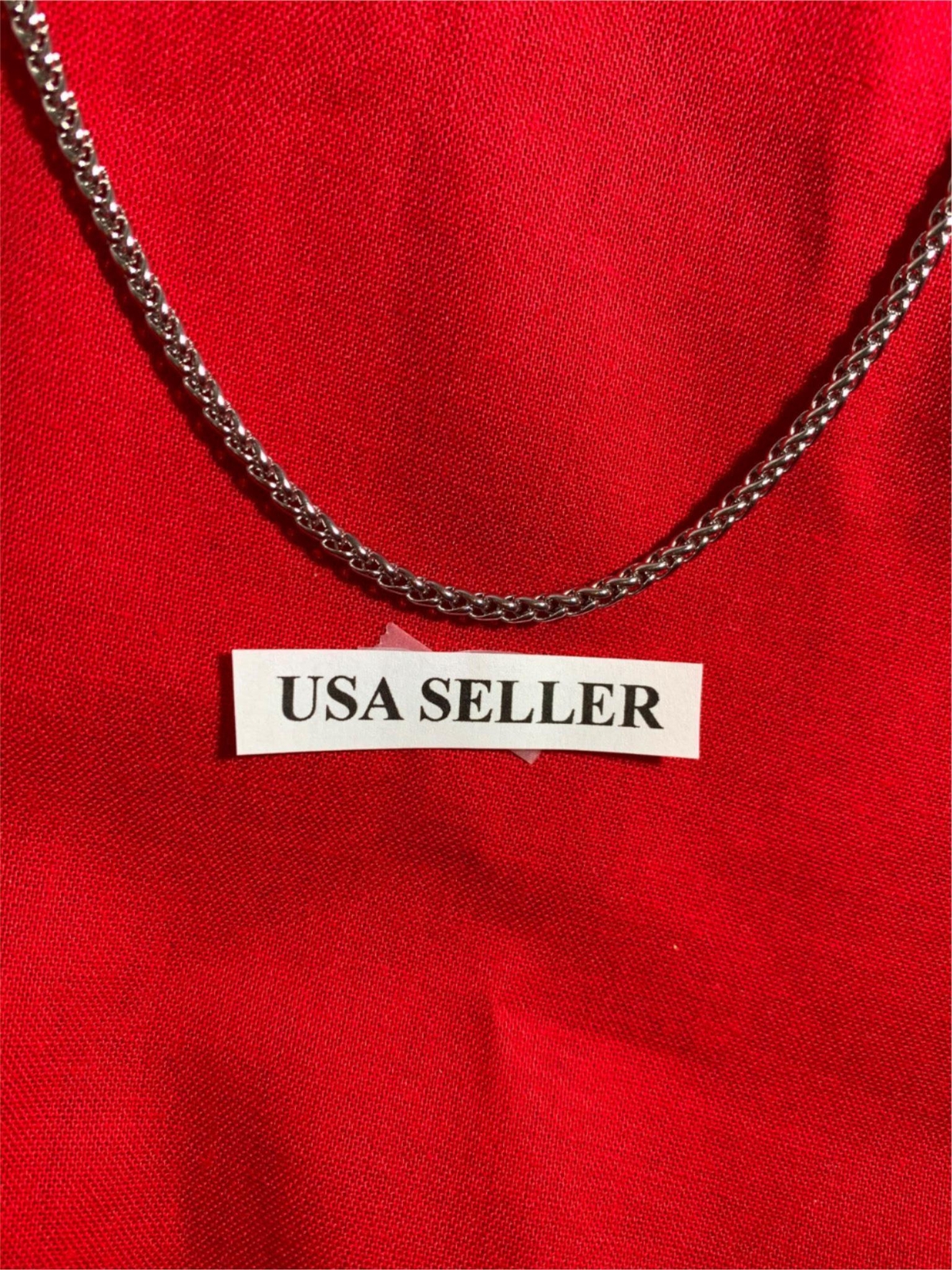 16 inch 3 mm Stainless Steel Braided Wheat Rope Unisex Necklace Chain