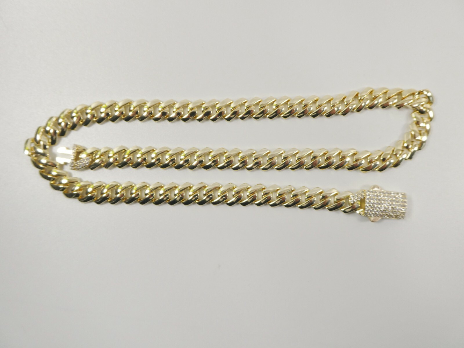 9MM 14K COLOR YELLOW GOLD FILLED MONACO BRACELET/NECKLACE