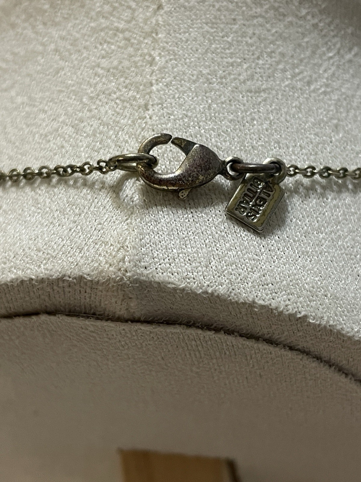 Alexis Bittar Desert Jasmine Drop Lucite Flower Necklace Pearl White Gold Tone