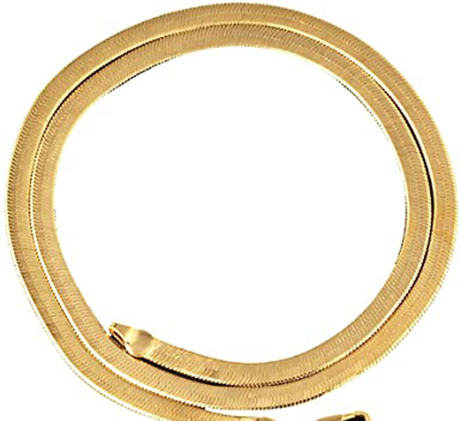 18K Yellow Gold Filled 16-24inch Herringbone Chain Necklace 3mm/4mm/5mm wide A14