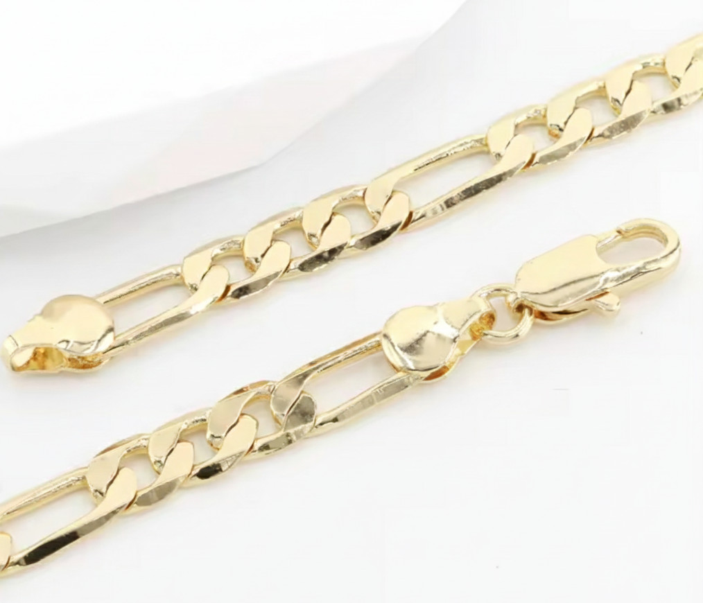 14k Gold Filled Figaro Chain Necklace 3-8mm 18-24” Men Women