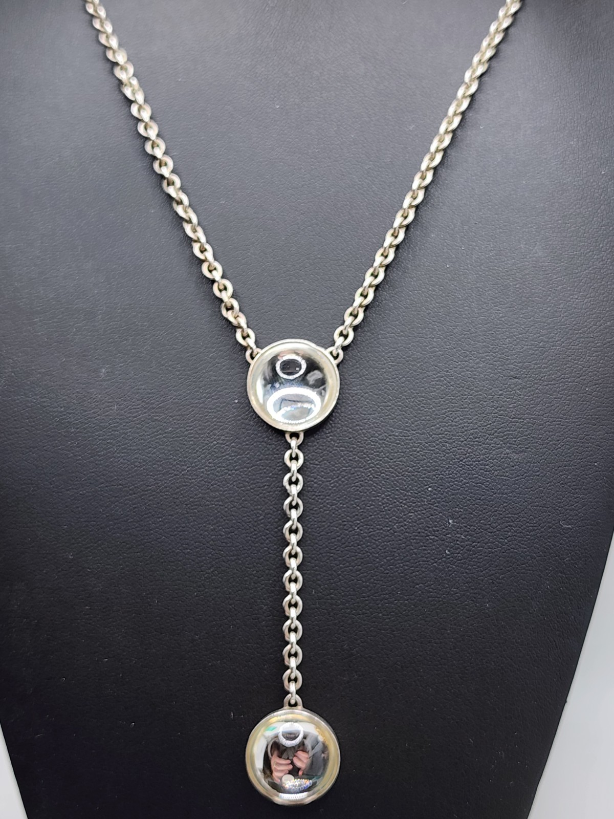Lalique France Crystal ‘Vibrante’ Necklac in Clear & Silver, 925 Silver Y Style