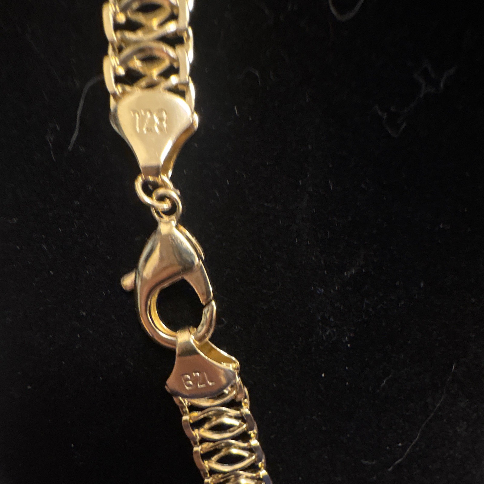 18k Yellow Gold filled 20”Cuban basket weave Chain Necklace Lobster Clasp