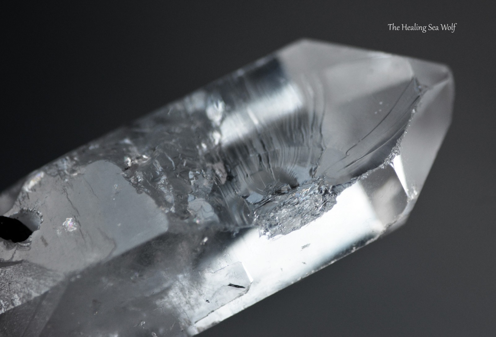Diamantina Clear Quartz Necklace with Rare Curved Timelines • Manifestation Ally