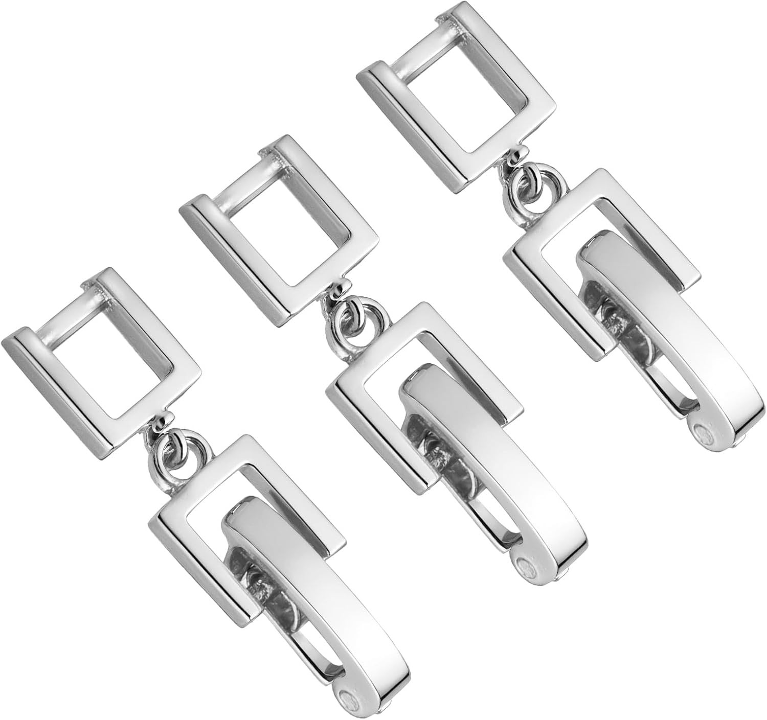 3 Pcs Bracelet Extender Silver Necklace Extender Silver Jewelry Clasps Women Fol